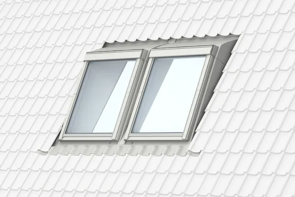 Blick auf eine Dachfläche mit Lichtlösung Raum